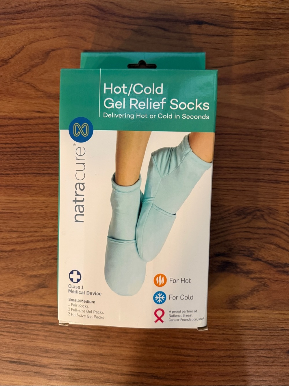 Hot/Cold Gel Relief Socks - Light Teal